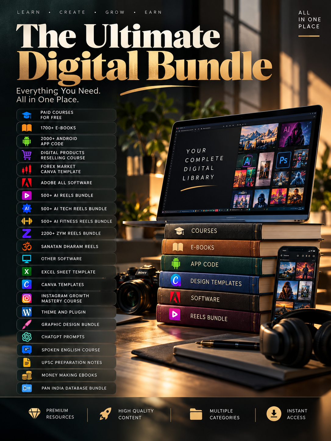 Complete digital library preview